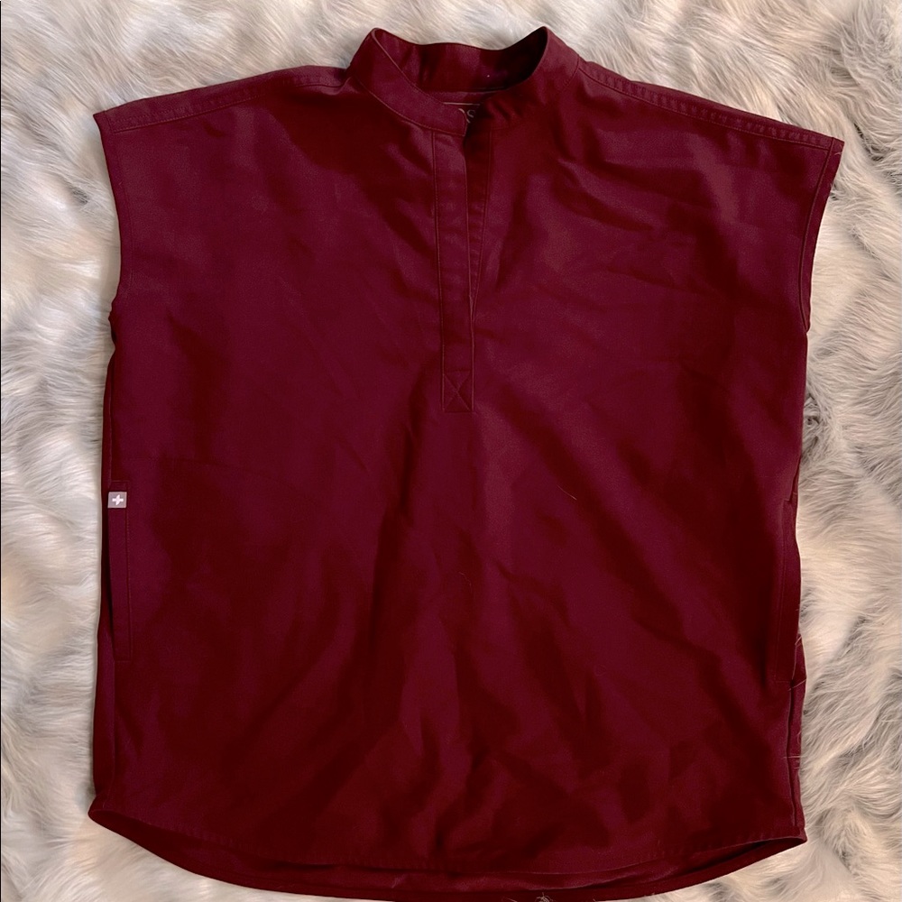 Figs XS rafaela top burgundy